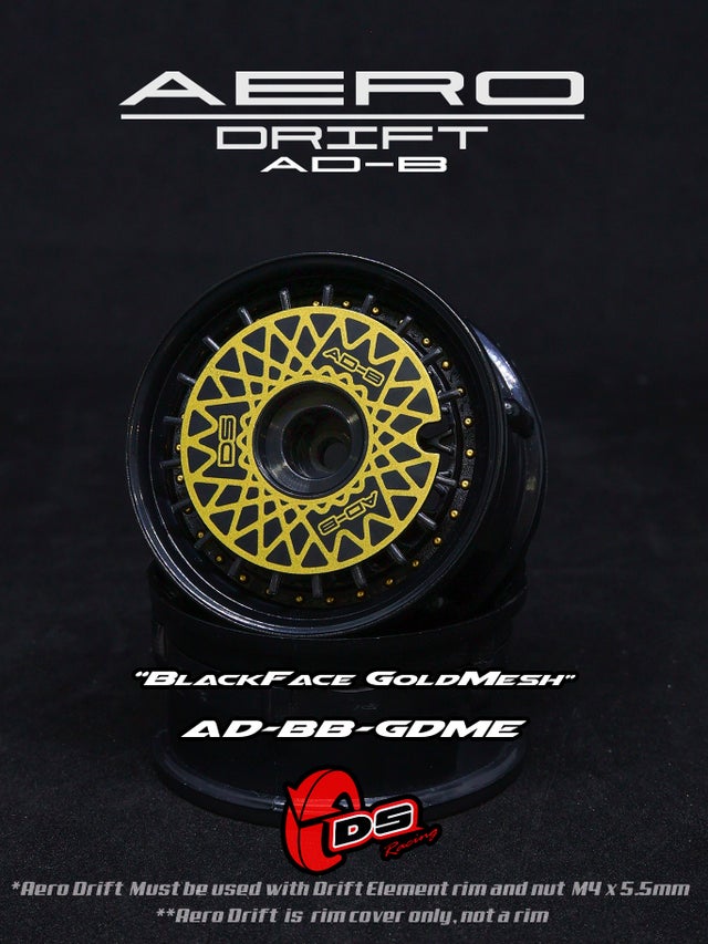 AERO DRIFT Wheel Cover - Flat Black w/ Gold Mesh AERO DRIFT Wheel Cover - Flat Black w/ Gold Mesh