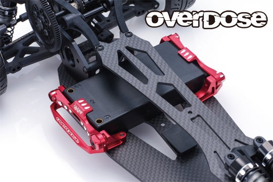 Overdose Aluminum Battery Holder Type-2 (For GALM/Red) OD3894
