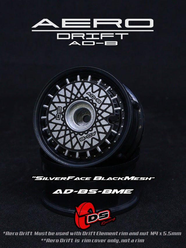 AERO DRIFT Wheel Cover - Flat Black w/ Gold Mesh