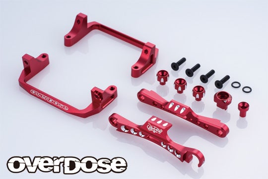 Weld OverDose アルミバッテリーホルダー&プレートセット Overdose Aluminum Battery Holder Set Purple For 1/10 RC Drift