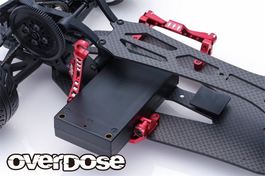 Weld OverDose アルミバッテリーホルダー&プレートセット Aluminum BATTERY PLATE Set Type-2 for GALM (RED PURPLE BLACK