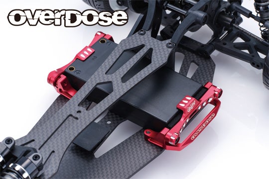 Overdose Aluminum Battery Holder Type-2 (For GALM/Red) OD3894