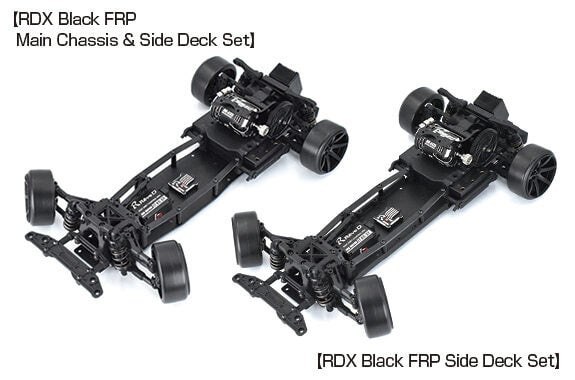 Reve D RDX Black FRP Main Chassis & Side Deck Set D1-BFS01